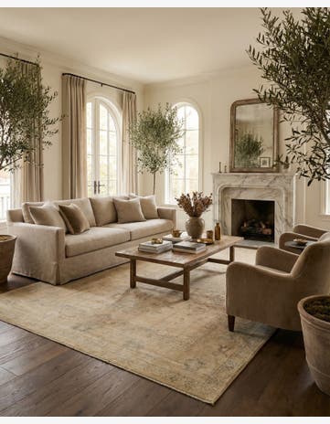 9' x 11' 10 Hand Knotted Oushak Wool Rug