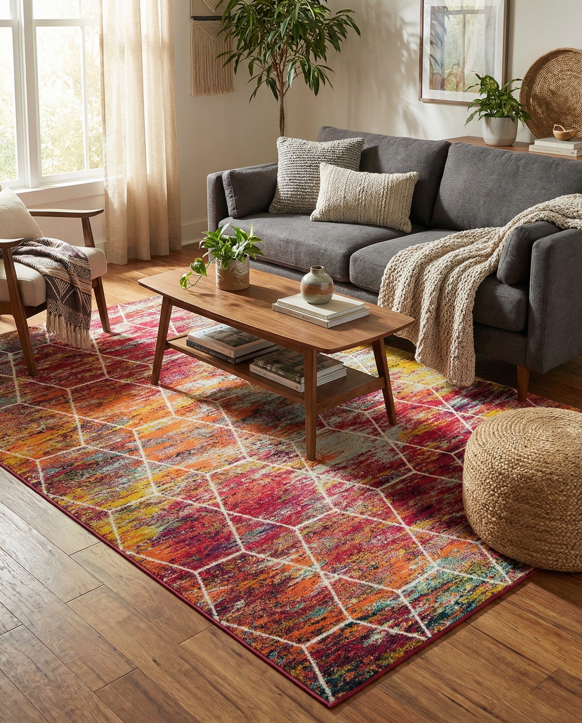 7' 10 x 10' Trellis Frieze Rug