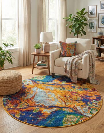 5' 3 x 5' 3 Calypso Round Rug