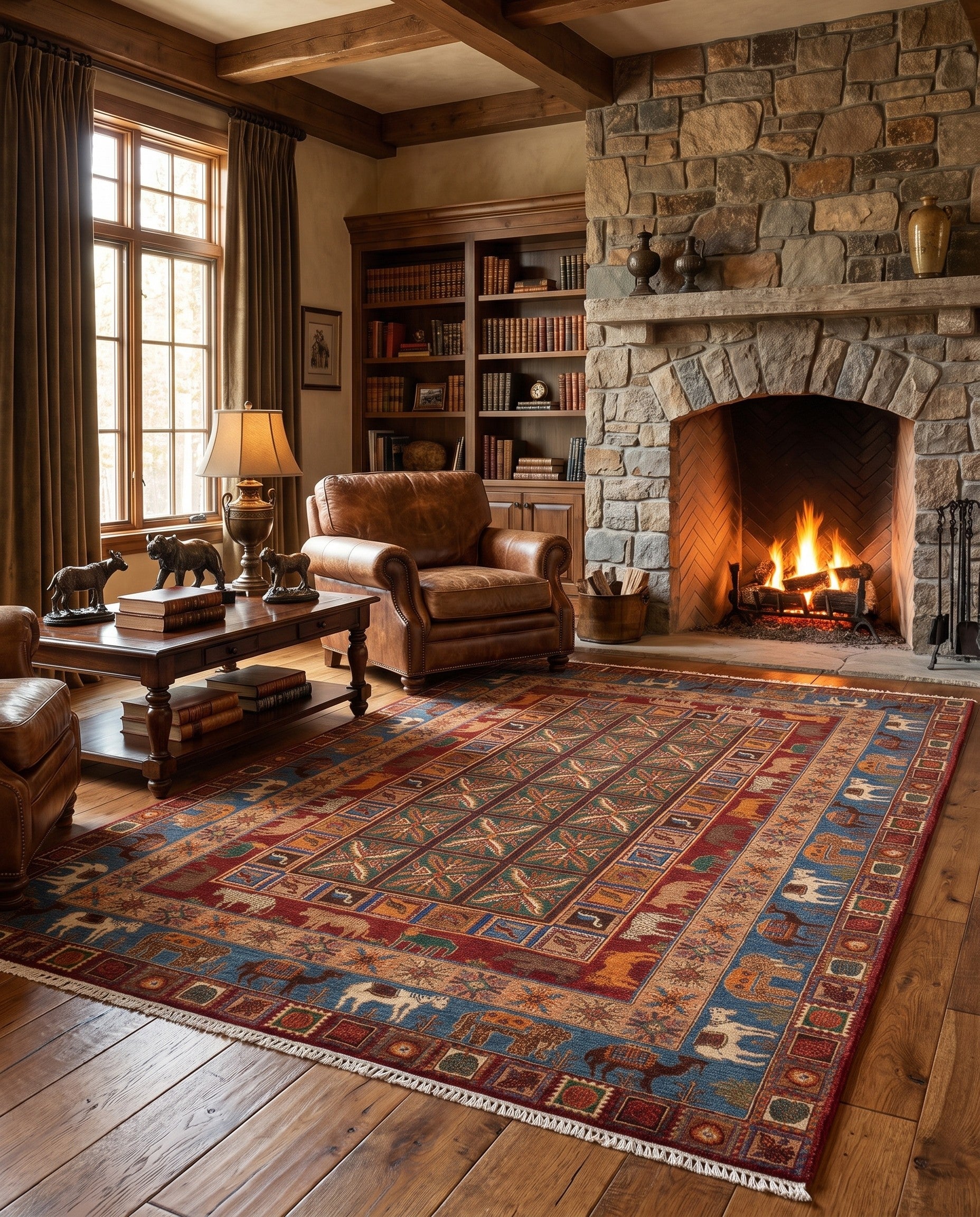 6' 8 x 9' 10 Hand Knotted Bakhtiar Rug