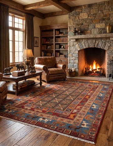 6' 8 x 9' 10 Hand Knotted Bakhtiar Rug