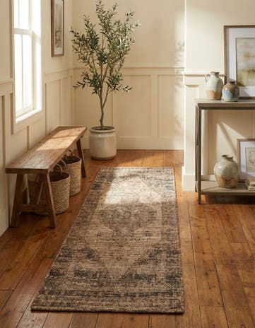 2' 2 x 8' Hand Woven Chenille Jute Runner Rug
