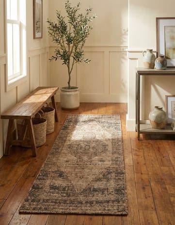 2' 2 x 8' Hand Woven Chenille Jute Runner Rug