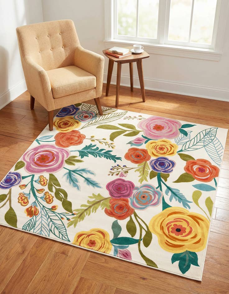 Detail image of 5' 3 x 5' 3 Blossom Square Rug