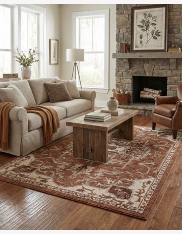 Terracotta Rust Red Grand Tradition Rug