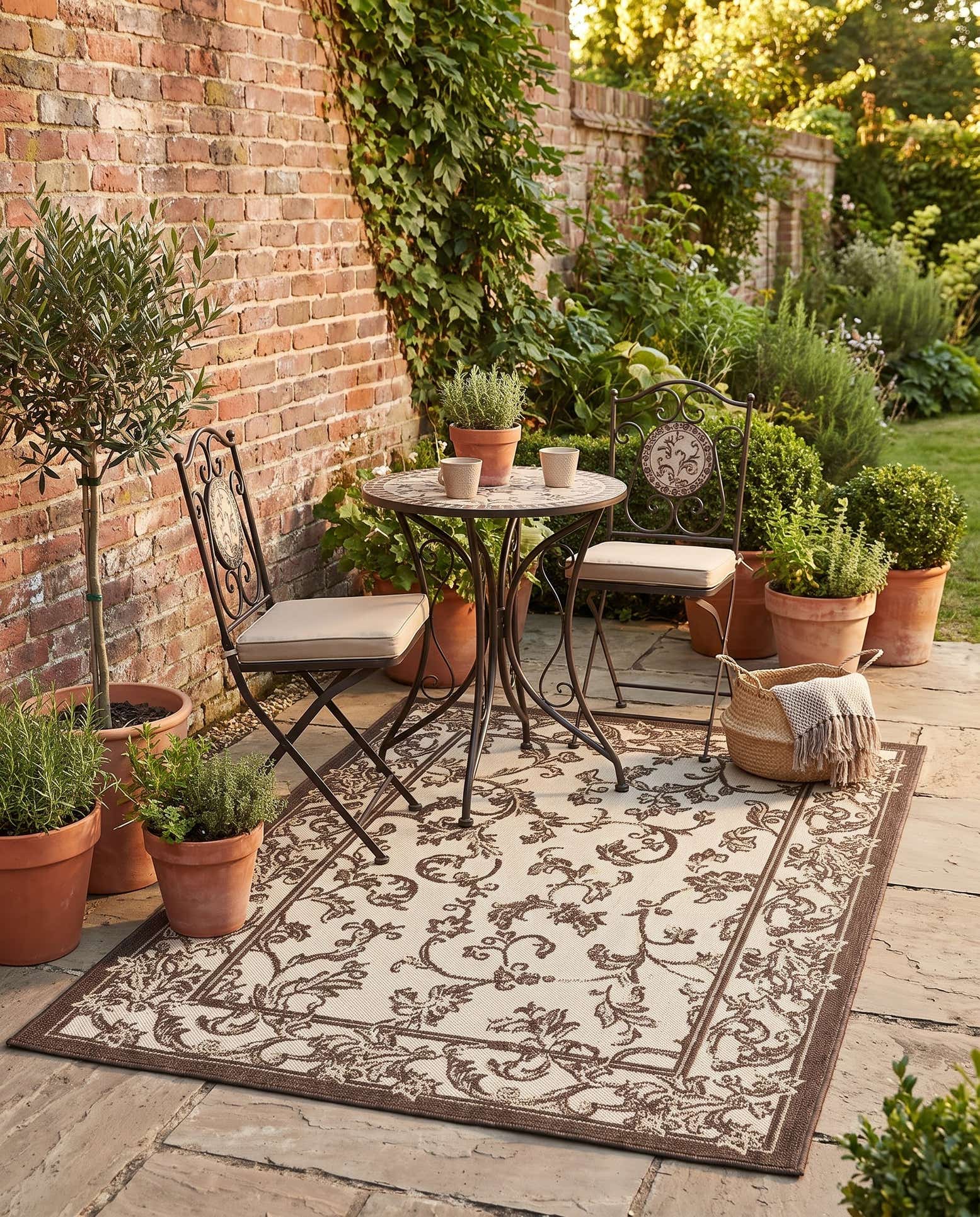 125cm x 185cm Easy-Clean Botanical Indoor / Outdoor Rug