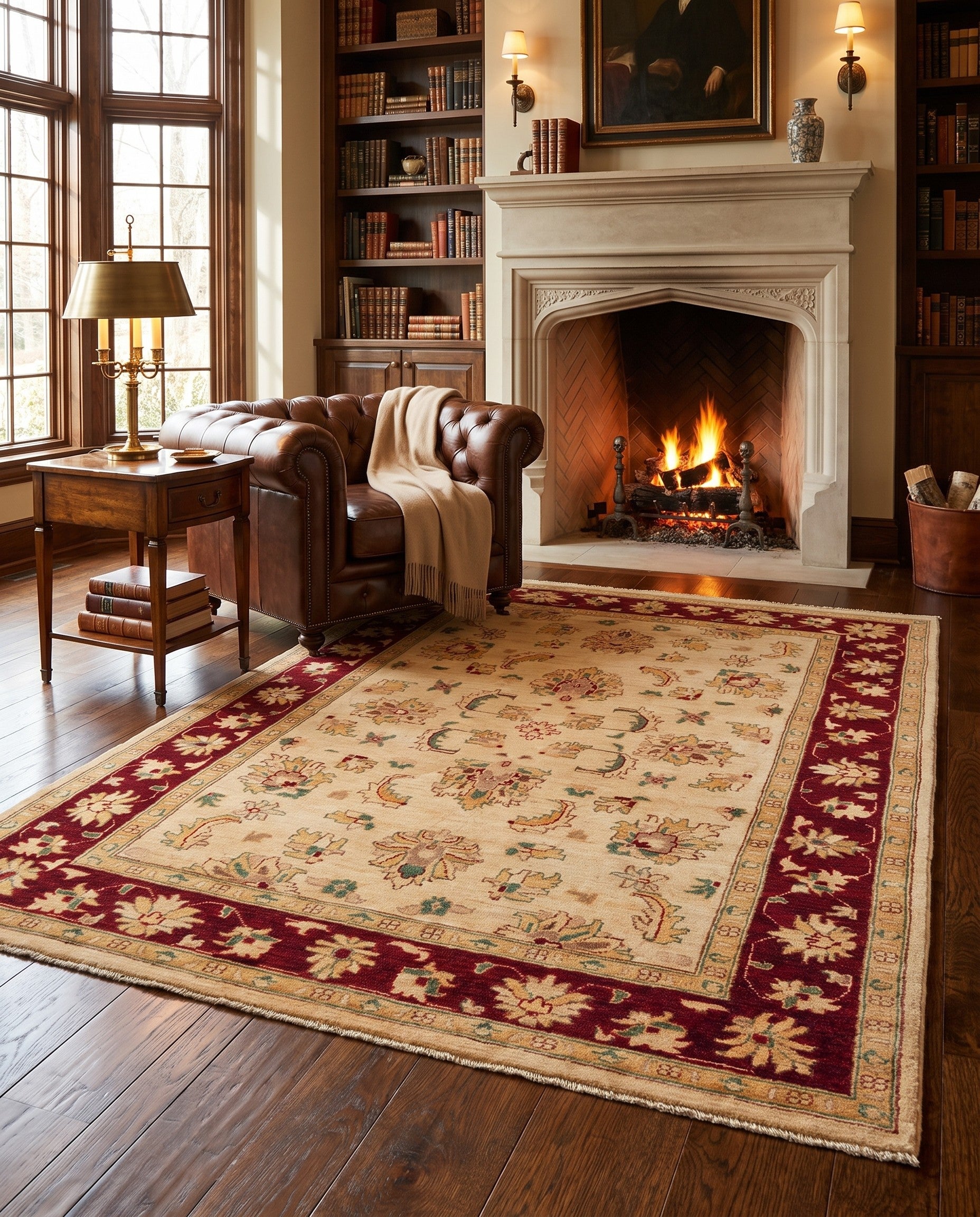 5' x 6' 11 Hand Knotted Ziegler Rug