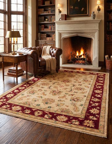 5' x 6' 11 Hand Knotted Ziegler Rug