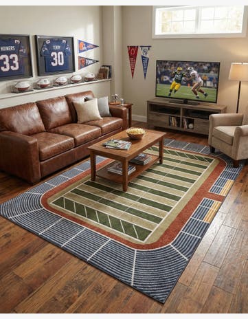 6' x 9' Sports Washable Rug