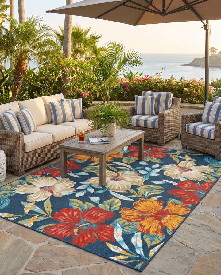 215cm x 305cm Makkelijk schoon te maken Coastal Binnen / buiten Vloerkleed