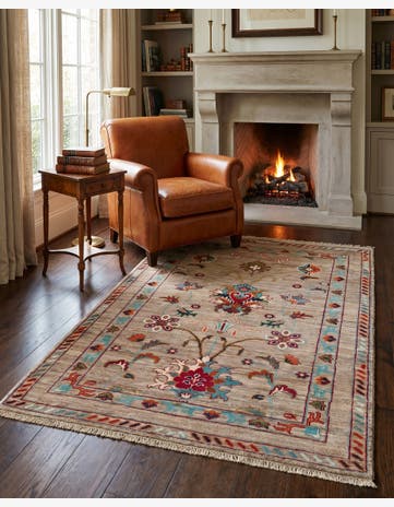 3' x 4' 2 Hand Knotted Ariana Ziegler Rug