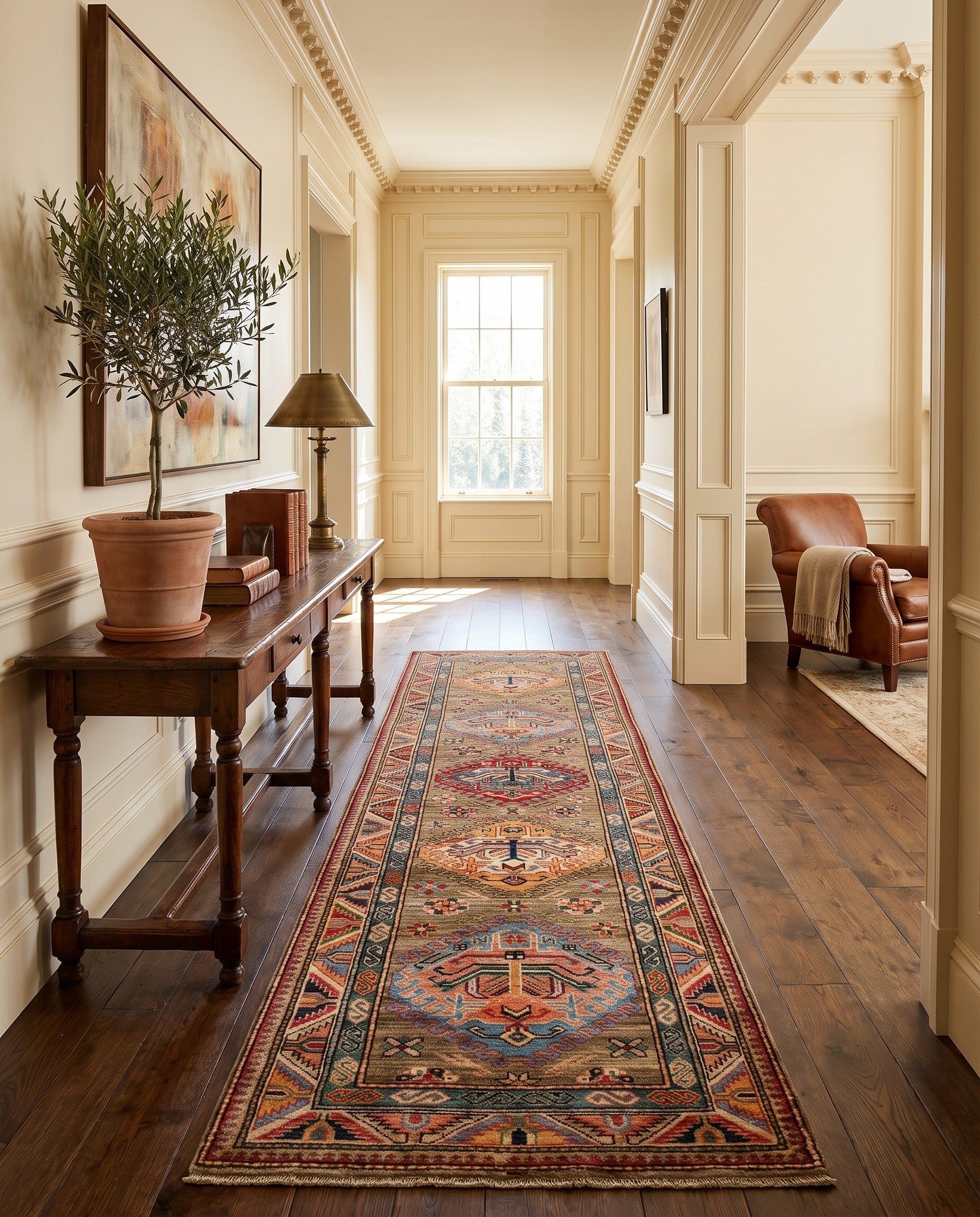 2' 9 x 9' 1 Hand Knotted Kazak Runner Rug