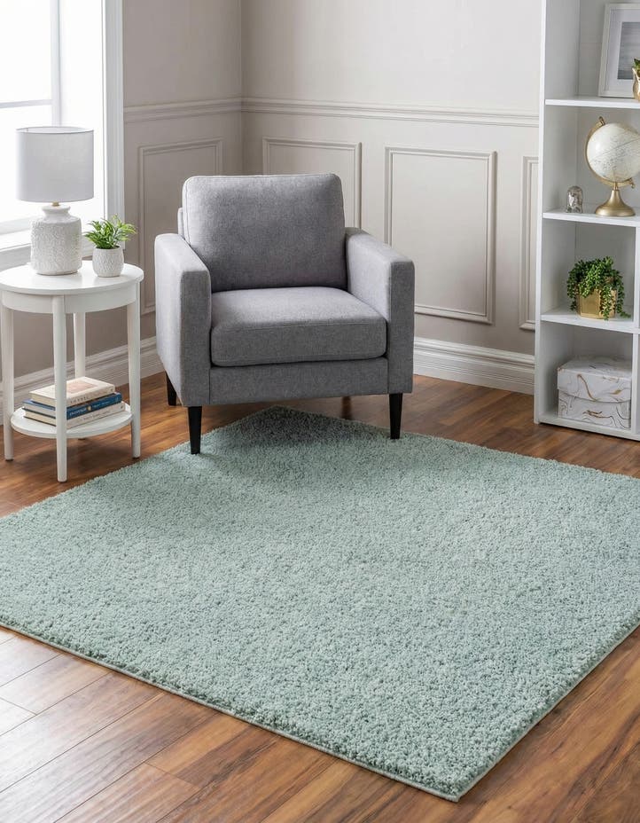 5' x 5' Soft Solid Shag Square ...