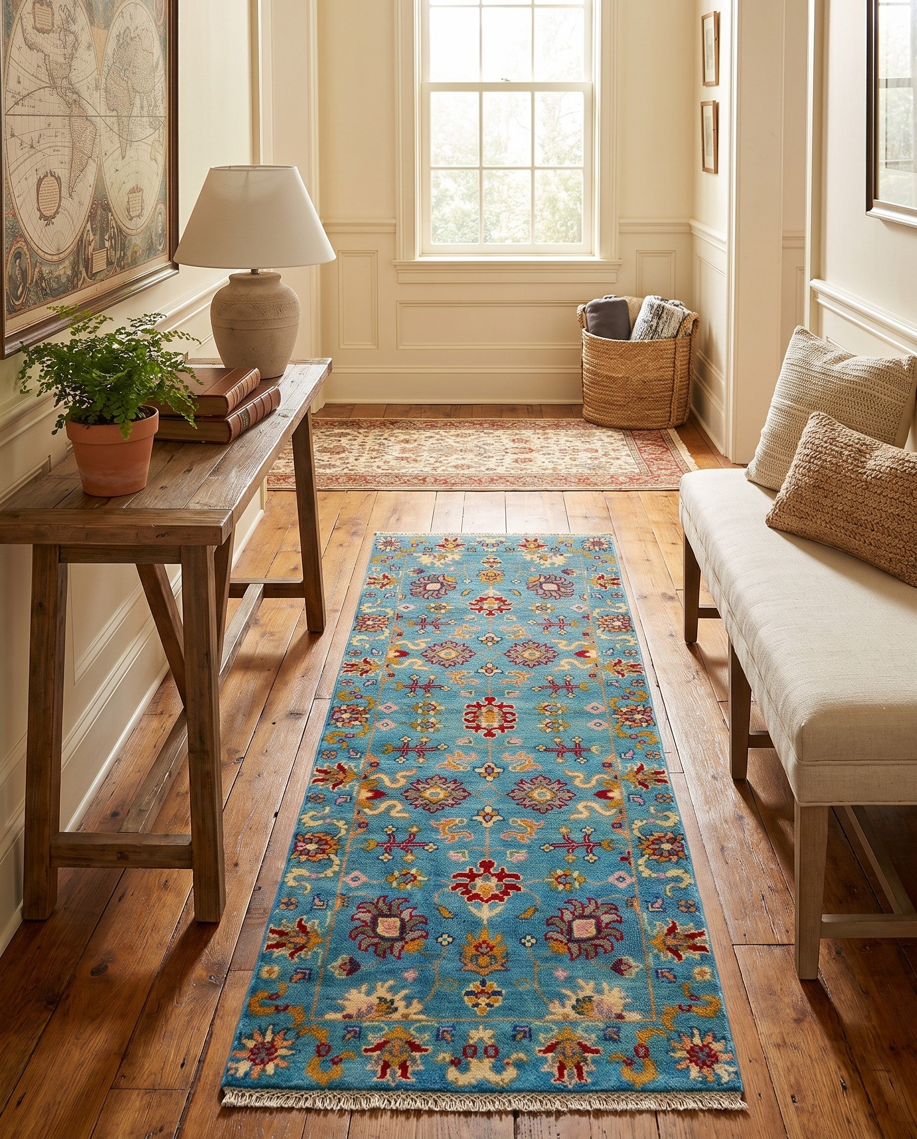 2' 2 x 6' 7 Hand Knotted Kazak Runner Rug