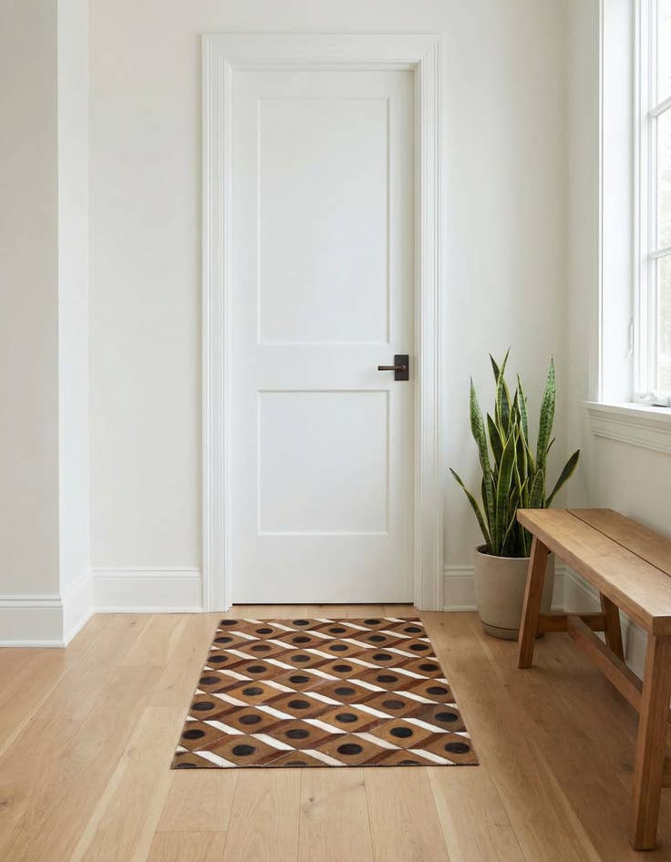 Detail image of 2' x 3' Cowhide Leather Rug