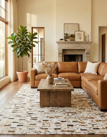 5' 2 x 7' 10 Cowhide Stocks Rug