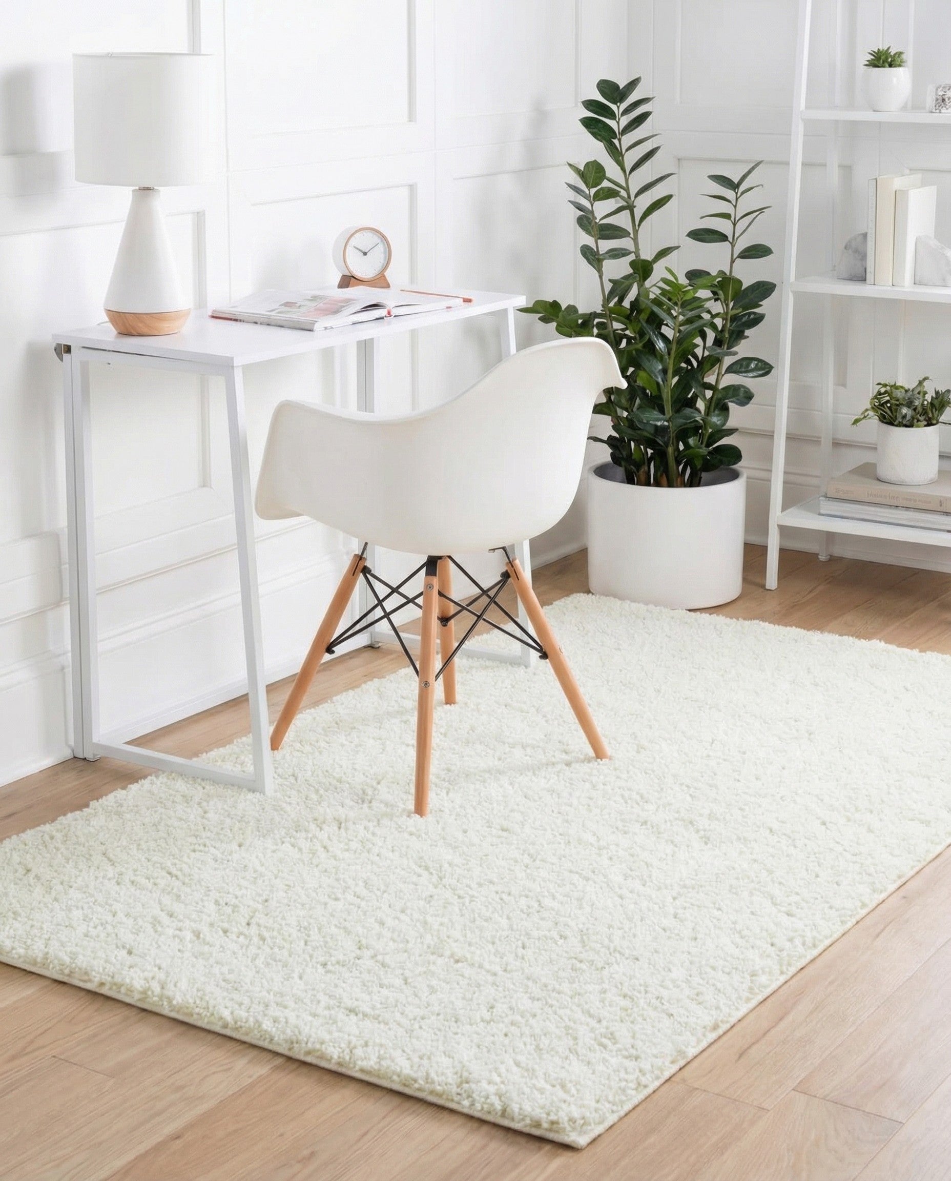 3' 3 x 5' 3 Soft Solid Shag Rug
