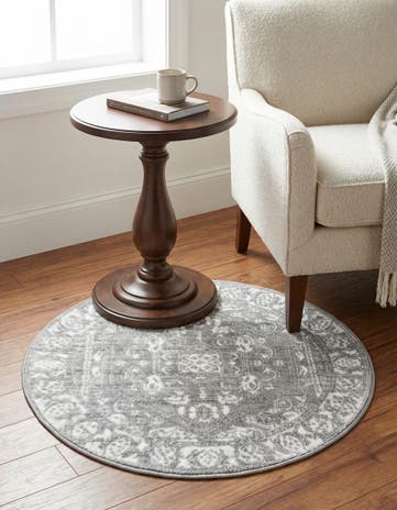 Gray Boston Round Rug