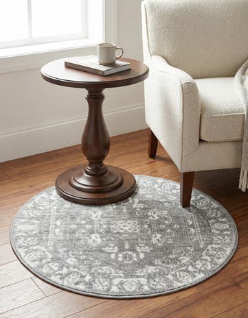 Gray Boston Round Rug