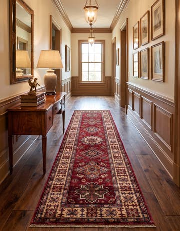 2' 7 x 8' 8 Hand Knotted Kazak Runner Rug