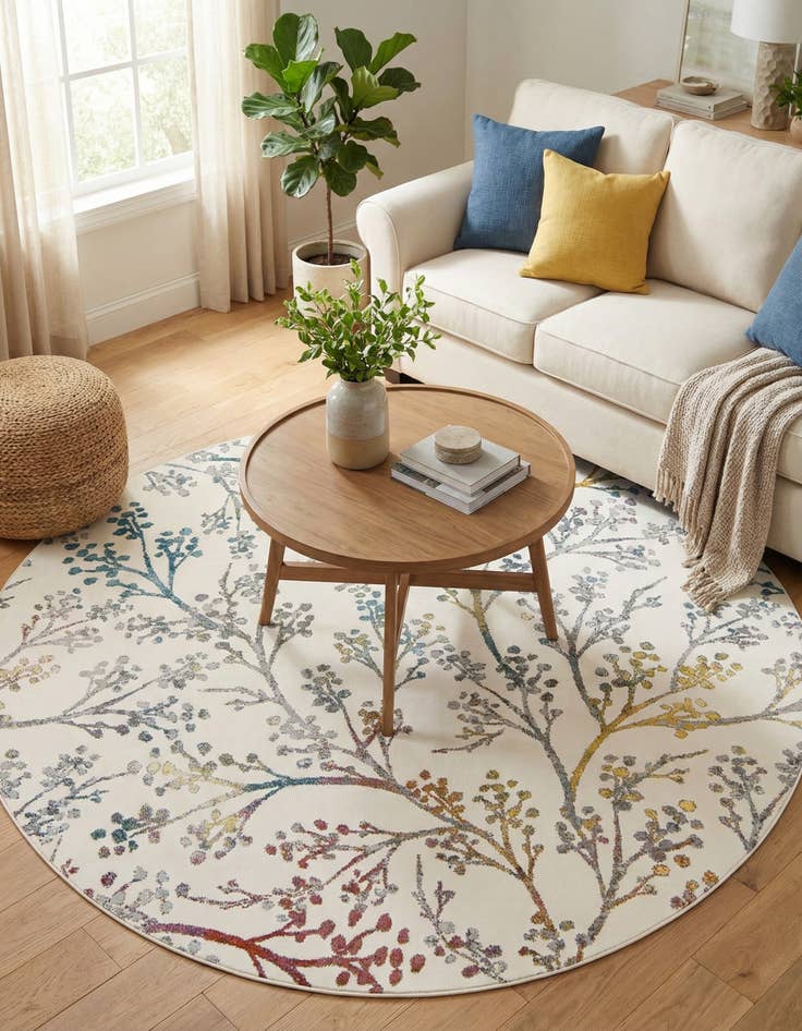 Detail image of 7' 10 x 7' 10 Blossom Round Rug