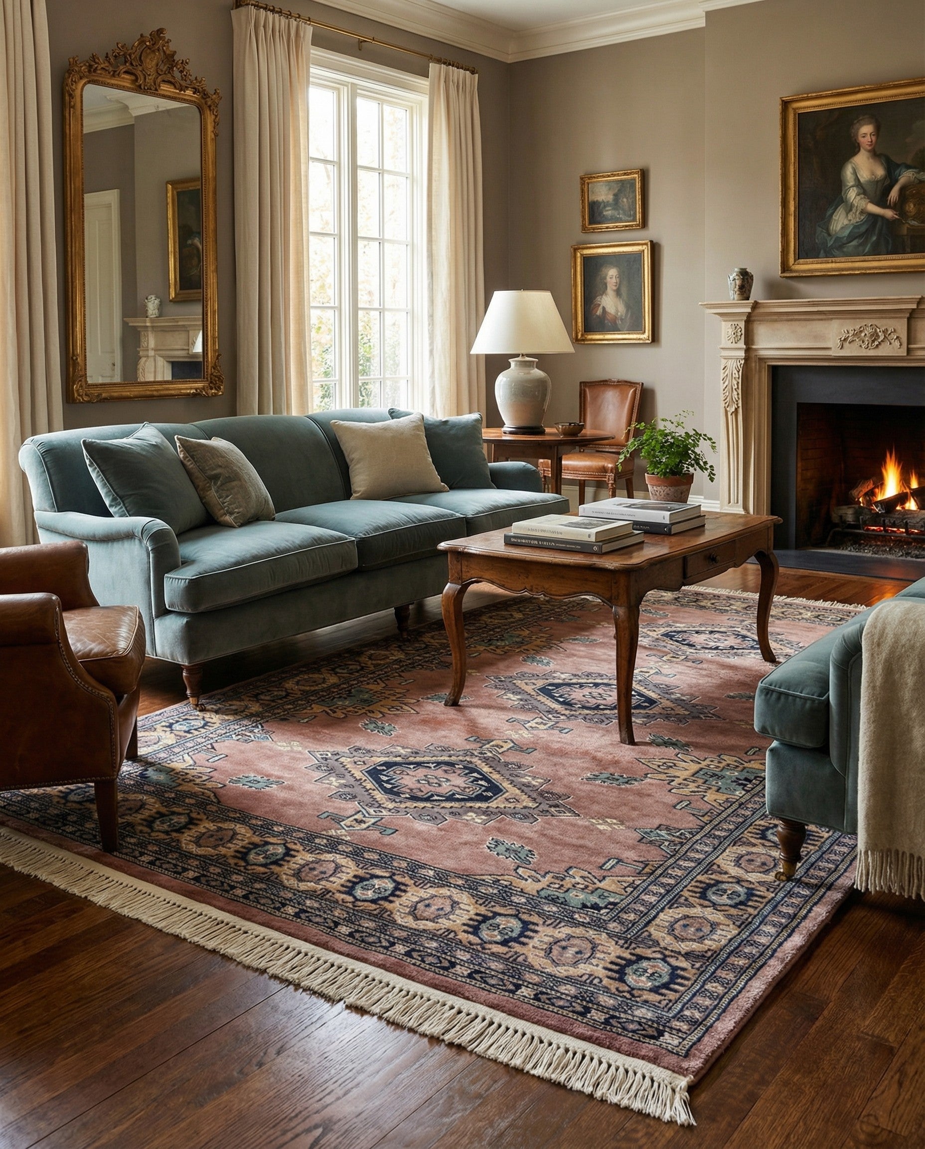 4' 4 x 7' 1 Hand Knotted Bokhara Oriental Rug