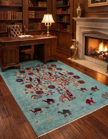 4' 3 x 6' 1 Hand Knotted Ariana Ziegler Rug