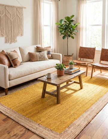 6' 1 x 9' Handmade Braided Jute Rug