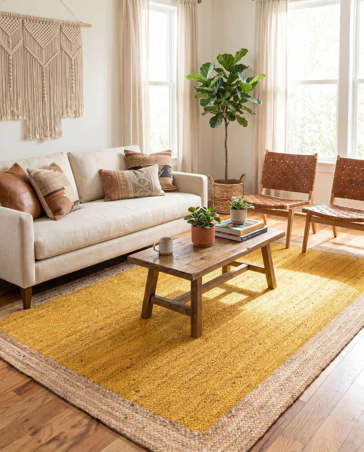 6' 1 x 9' Handmade Braided Jute Rug
