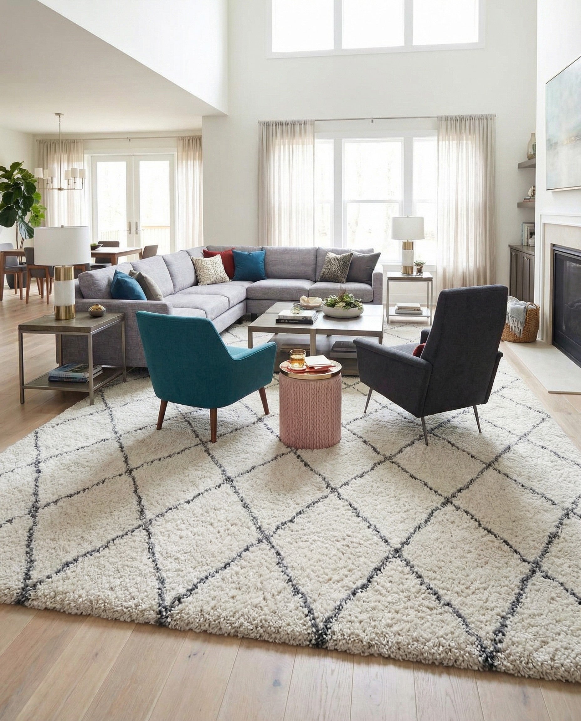 9' 10 x 14' Moroccan Shag Rug