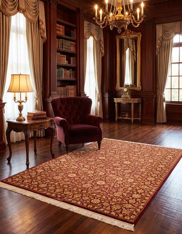 4' 4 x 6' 7 Ghom Silk Rug