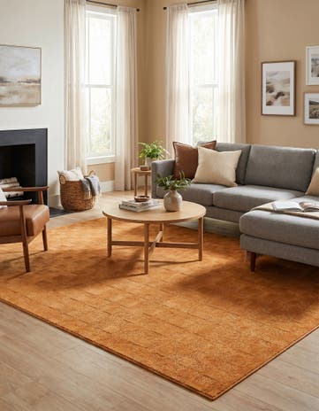 Goldenrod Glow Textura Designer Rug