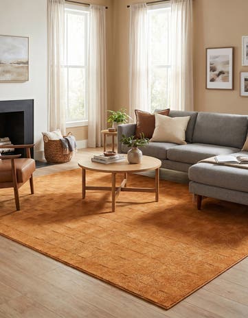 Goldenrod Glow Textura Designer Rug