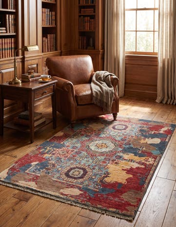 3' 5 x 5' Hand Knotted Mamluk Ziegler Rug