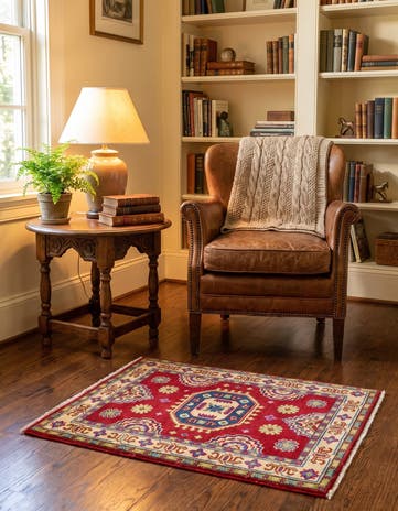 2' 1 x 3' Hand Knotted Kazak Rug