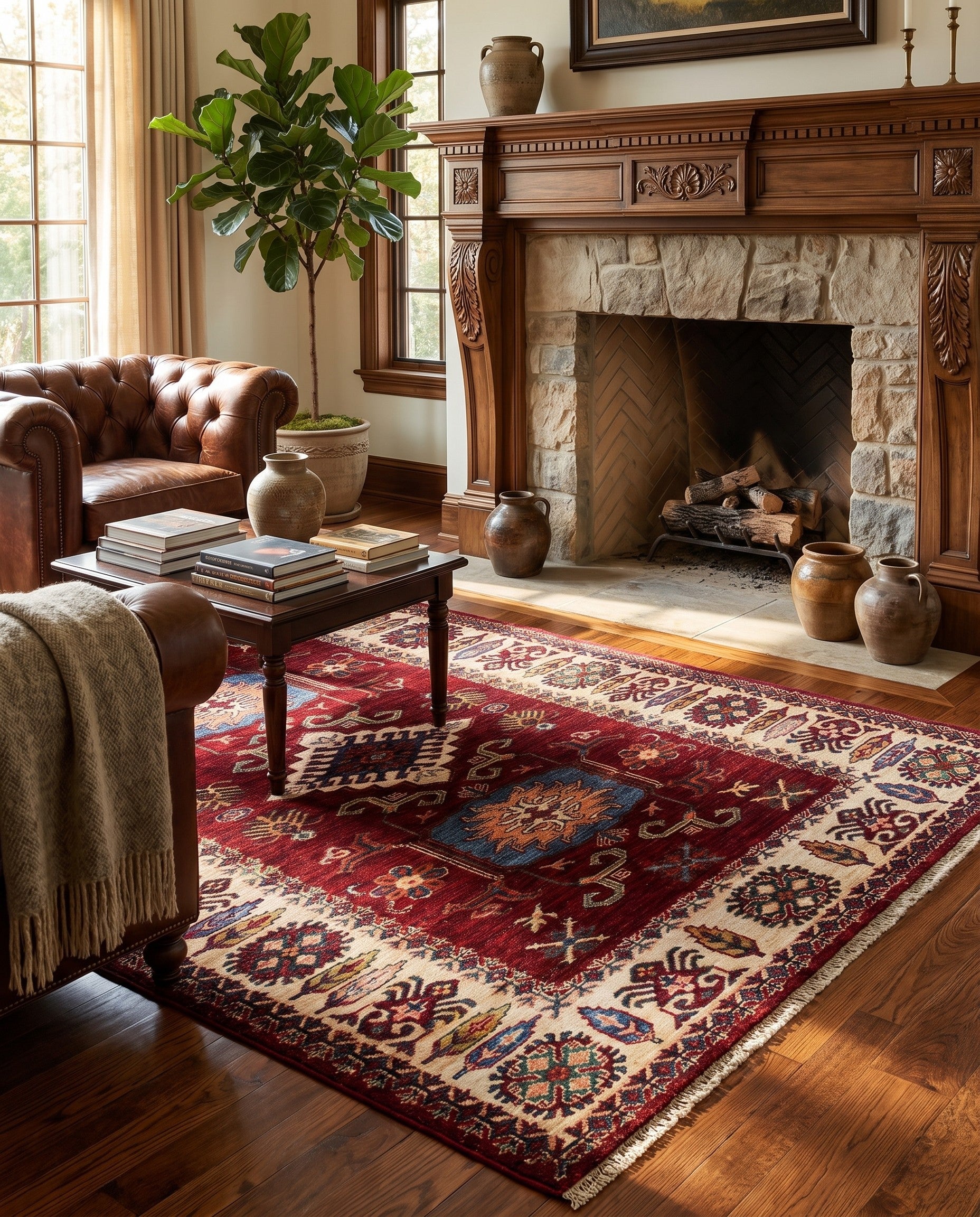 4' 1 x 6' Hand Knotted Kazak Rug