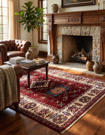 4' 1 x 6' Hand Knotted Kazak Rug