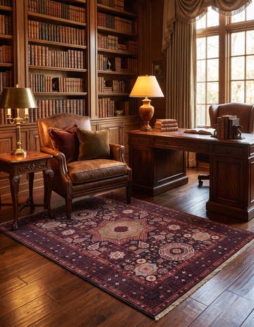 4' 2 x 5' 10 Hand Knotted Mamluk Ziegler Rug