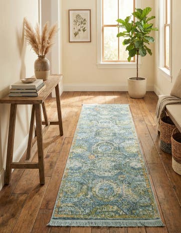 Light Blue Santiago Runner Rug