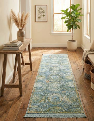 Light Blue Santiago Runner Rug
