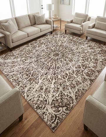 Brown Monaco Square Rug