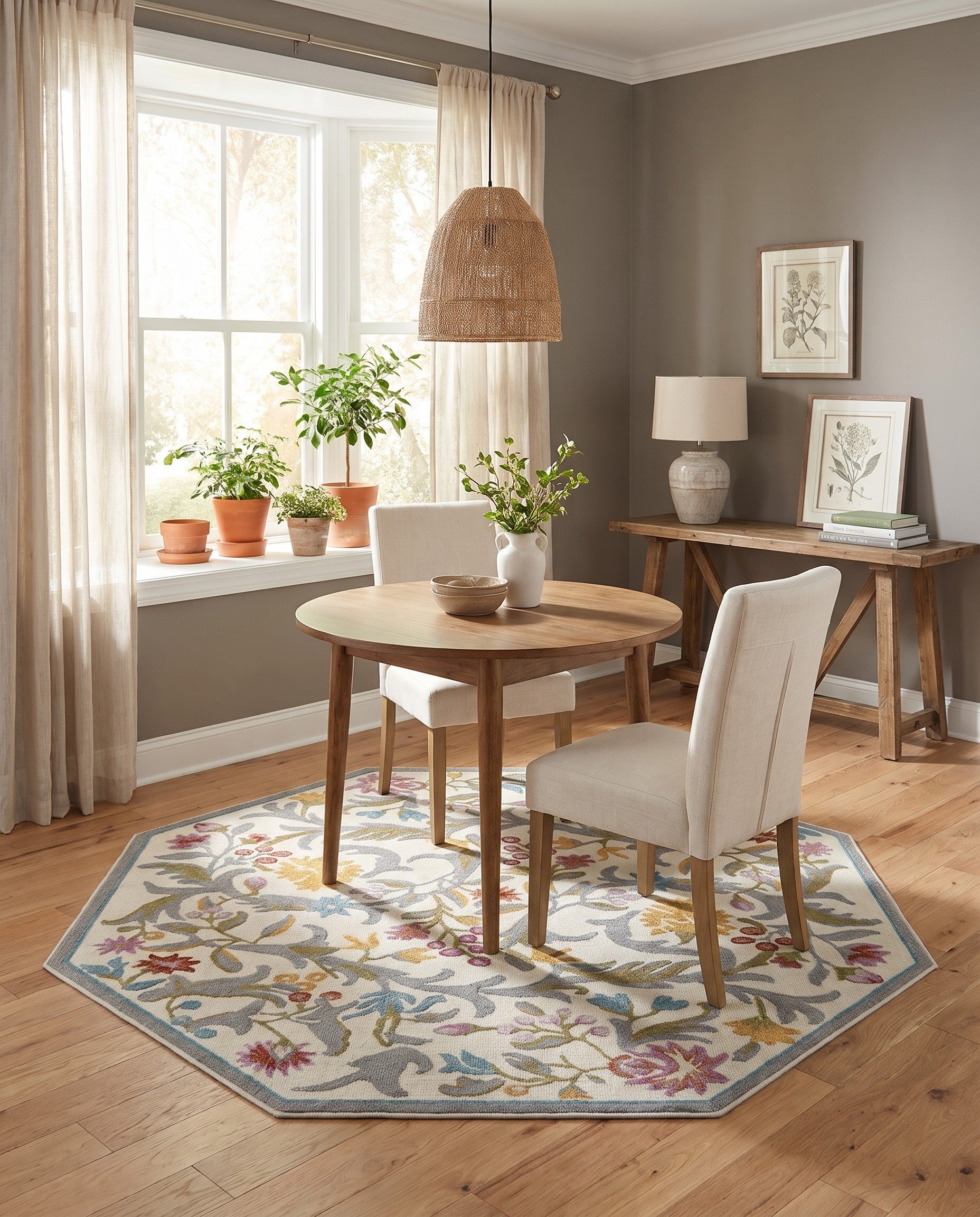 185cm x 185cm Blossom Octagon Rug