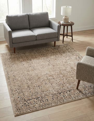 Beige Eliza Square Rug