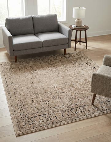 Beige Eliza Square Rug