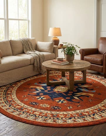 7' 10 x 7' 10 Heris Round Rug