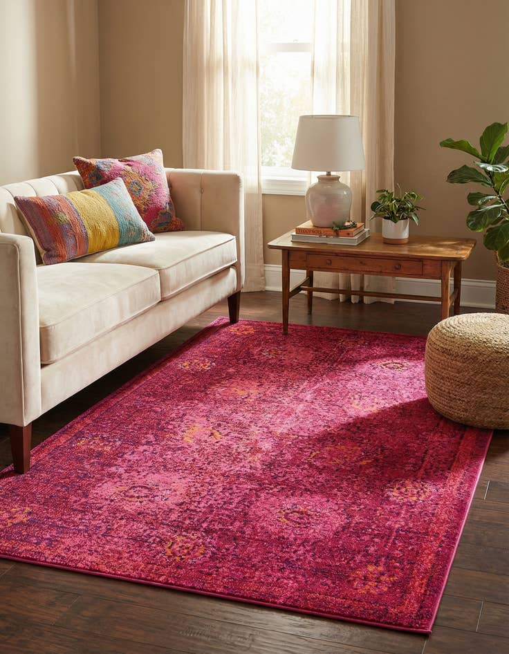 Detail image of 3' 3 x 5' 3 Washable Fleur Rug