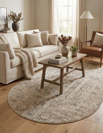 Beige Eliza Oval Rug