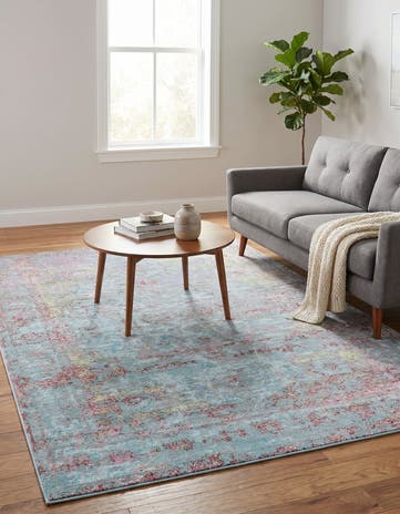 5' x 8' Aqua Rug
