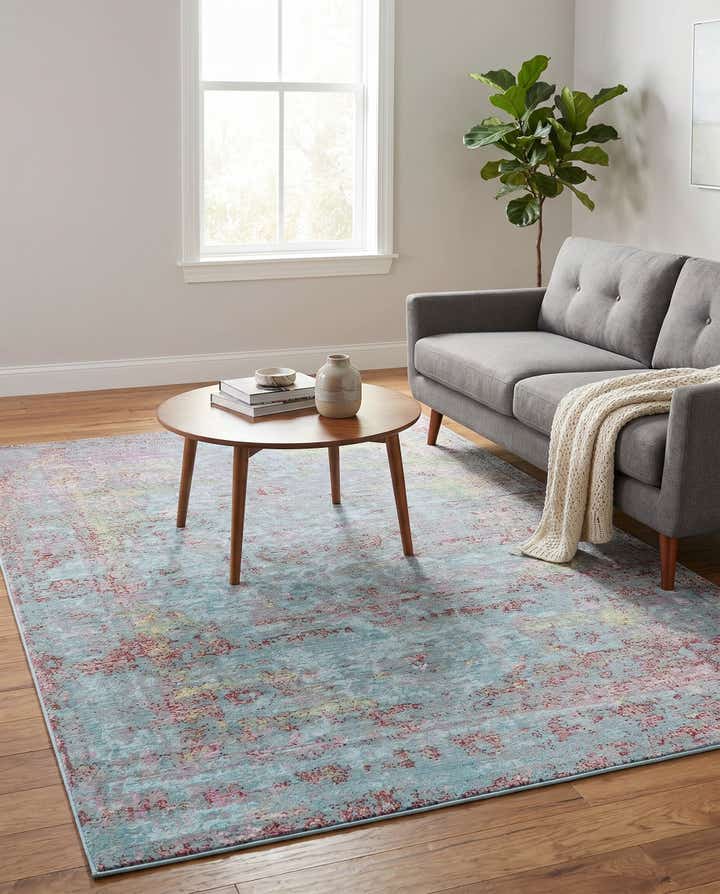 5' x 8' Aqua Rug
