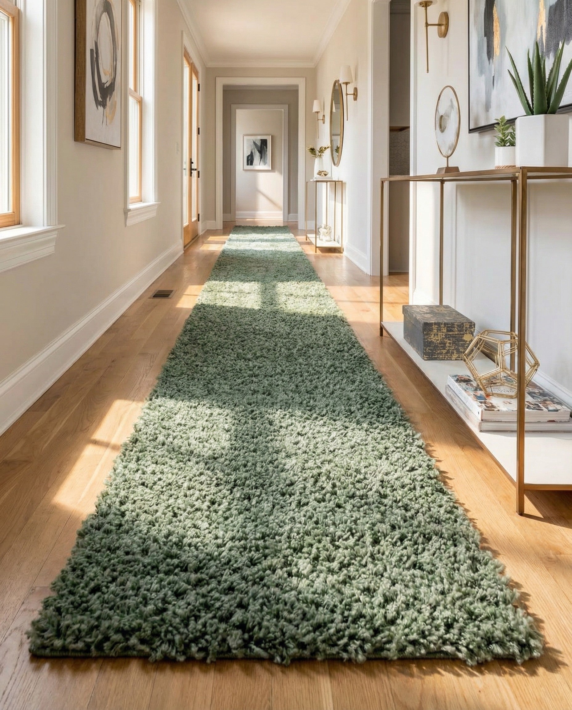 2' 7 x 13' Zermatt Shag Runner Rug